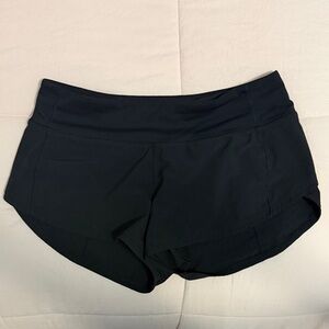 Black Lululemon Speed Up Shorts